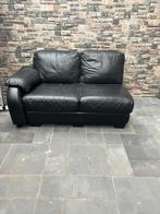 bank zitbank zwart leder BxHxD 150x80x95 cm, Huis en Inrichting, Banken | Bankstellen, Ophalen, Gebruikt, 150 tot 200 cm, Driepersoons