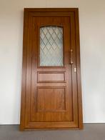 Nieuw Houtlook Kunststof voordeur glas in loods trippel glas, Doe-het-zelf en Verbouw, Deuren en Horren, Ophalen, 80 tot 100 cm