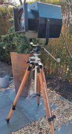 Vintage statief met oude theater lamp, Ophalen, Zo goed als nieuw