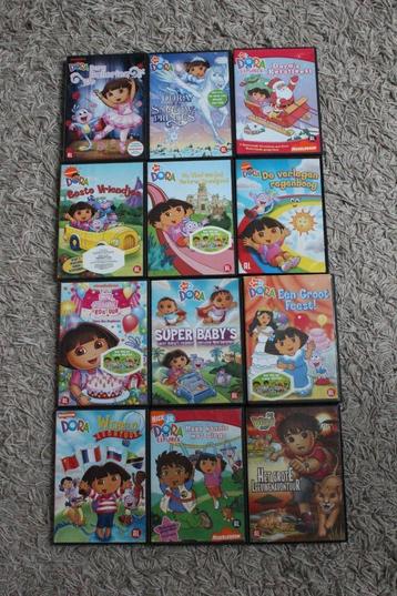 Speelgoed tekenfilm Dora dvd's (12st) en Diego (2st