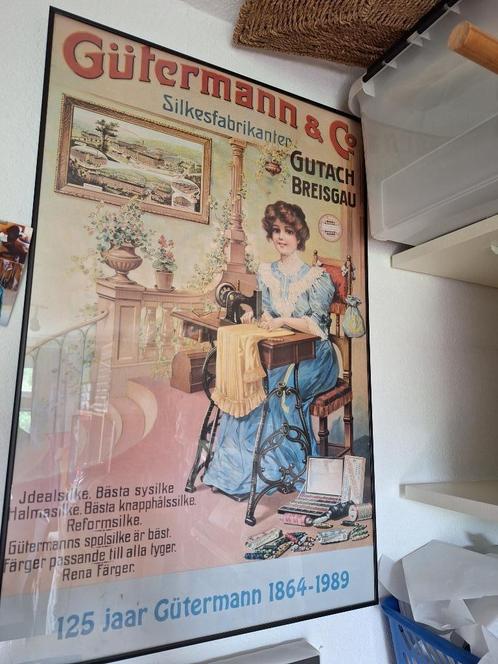 Poster Gütermann 125 jaar, Hobby en Vrije tijd, Naaien en Fournituren, Overige typen, Ophalen