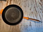 Le creuset koekenpan gietijzer, Ophalen of Verzenden, Gebruikt, Gietijzer, Koekenpan of Braadpan