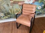 Mooie stoere lederen fauteuil, Huis en Inrichting, Fauteuils, Minder dan 75 cm, Nieuw, Leer, Ophalen of Verzenden