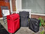 3 koffers plus reistas, Sieraden, Tassen en Uiterlijk, Koffers, Ophalen, Zo goed als nieuw, Zacht kunststof
