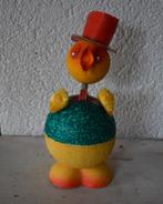 vintage candycontainer papier mache kuiken met wiebel hoofd, Ophalen of Verzenden, Gebruikt