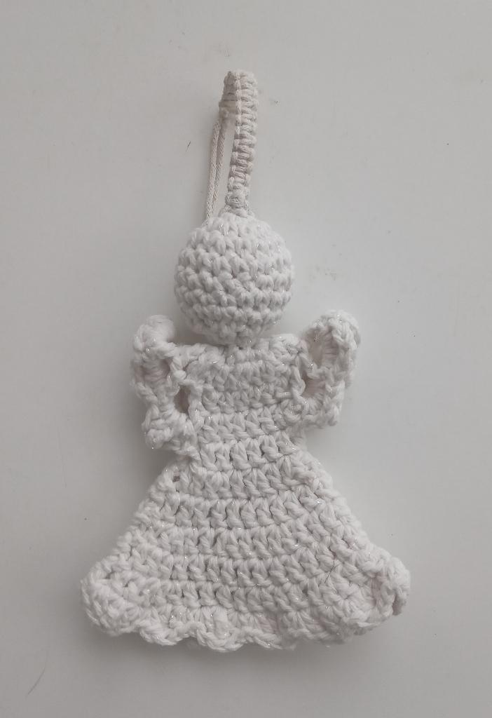 Gehaakte engel met ophanglus, Diversen, Kerst, Zo goed als nieuw, Verzenden