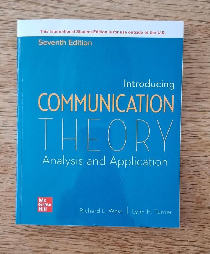 Introducing Communication Theory 7th Edition 9781260575538, Boeken, Studieboeken en Cursussen, Zo goed als nieuw, WO, Ophalen