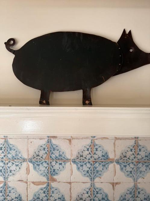 Varken Windvaan Koper Boerderij, Huis en Inrichting, Woonaccessoires | Kapstokken, Zo goed als nieuw, Minder dan 100 cm, Ophalen