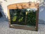 Antieke houten spiegel facet geslepen, Ophalen, Gebruikt, 100 tot 125 cm, Minder dan 100 cm