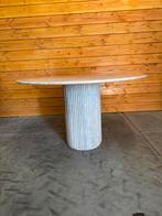 Travertin Eettafel - Stijlvol en Uniek 120cm, Huis en Inrichting, Overige materialen, 100 tot 150 cm, Rond, 200 cm of meer