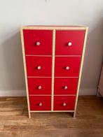Rode ladekast met 8 lades Ikea keukenkast, Ophalen, Gebruikt, 5 laden of meer, 100 tot 150 cm