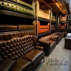 Vintage Chesterfield zoals ingeruild zo mee LEES!, Gebruikt, Ophalen of Verzenden, Minder dan 150 cm, Leer