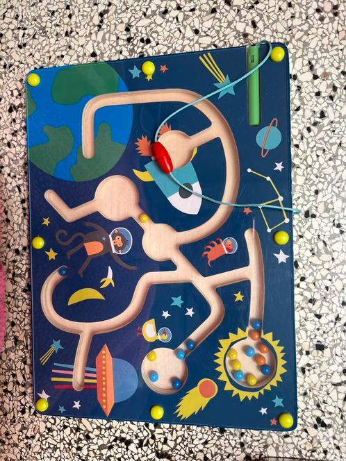 Magneet spel van hout, ideaal voor onderweg of op vakantie, Kinderen en Baby's, Speelgoed | Houten speelgoed, Zo goed als nieuw