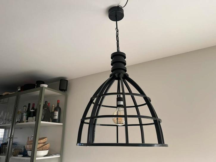 Riverdale Boston hanglamp metaal zwart diameter 50 cm lamp, Huis en Inrichting, Lampen | Hanglampen, Zo goed als nieuw, Minder dan 50 cm