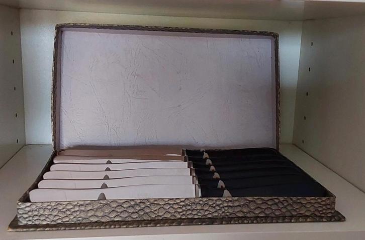 Vintage Messenset Hendi Roestvrij in Doos, Antiek en Kunst, Antiek | Bestek, Ophalen of Verzenden