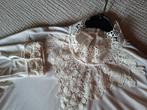 Mooie top/blouse in ecru met prachtige kant details mt 40/42, Verzenden, Zo goed als nieuw, Maat 38/40 (M), Beige
