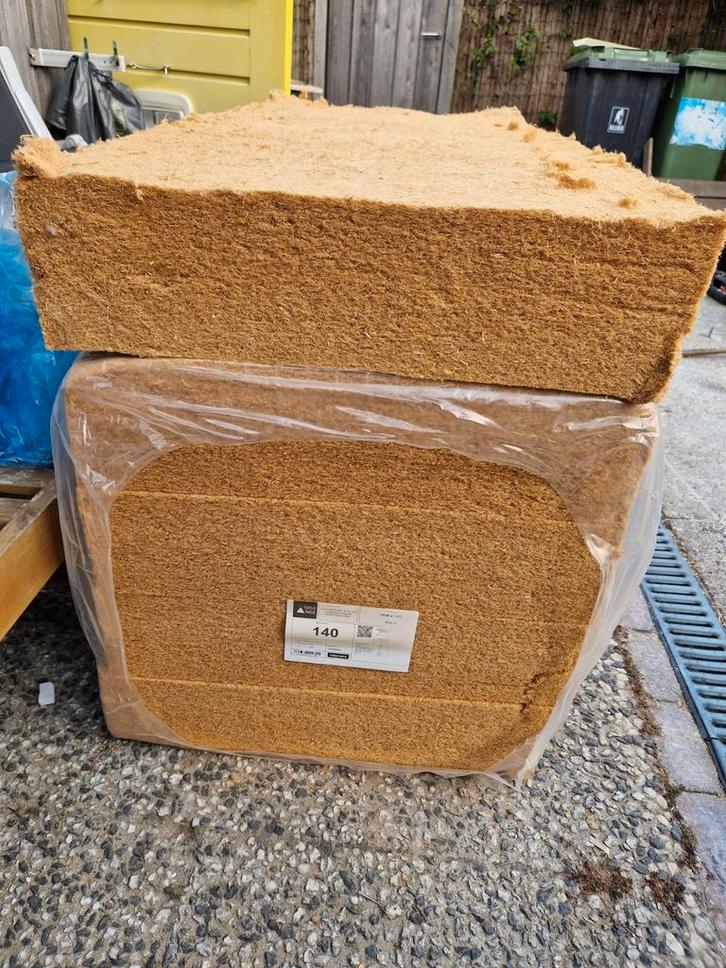 Houtvezel isolatie biobased 14 cm dik, 5 platen, Doe-het-zelf en Verbouw, Isolatie en Afdichting, Zo goed als nieuw, Muurisolatie