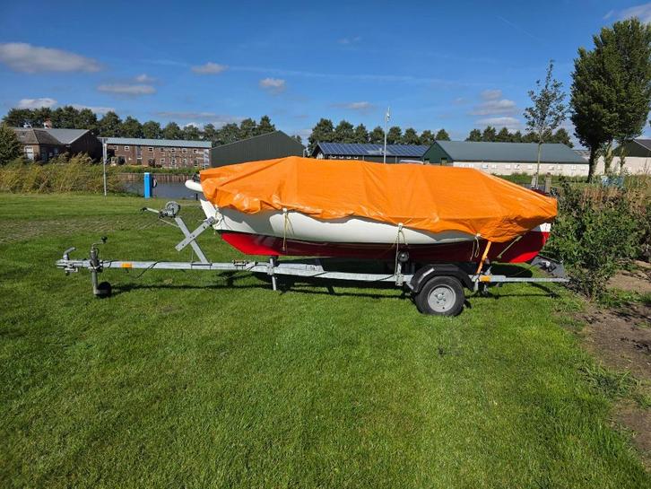 Oostzeejol 4 meter open boot + motor en zeer nette trailer, Watersport en Boten, Vis- en Consoleboten, Gebruikt, Tot 10 pk, 3 tot 6 meter