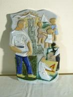 Wandplaquette Compensatiekas Kristelijke Patroons 1926-56., Antiek en Kunst, Ophalen of Verzenden