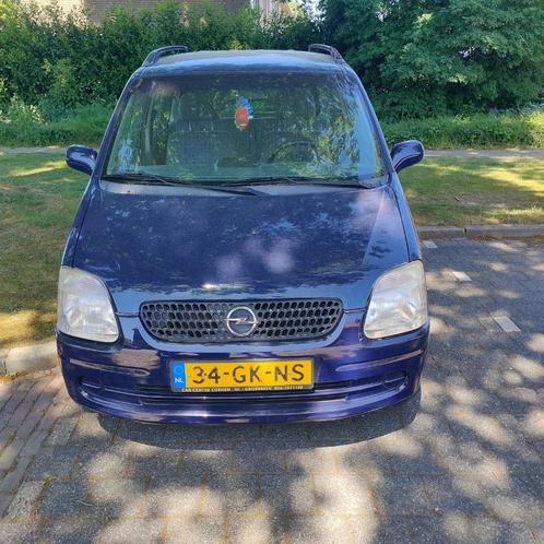 Opel Agila 1.2 I 16V 2001 Blauw, APK 01-05-2026, Auto's, Opel, Particulier, Agila, Airbags, Centrale vergrendeling, Dakrails, Elektrische buitenspiegels