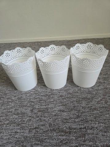 3 Bloempotten / Kruidenpotten zgan beschikbaar voor biedingen