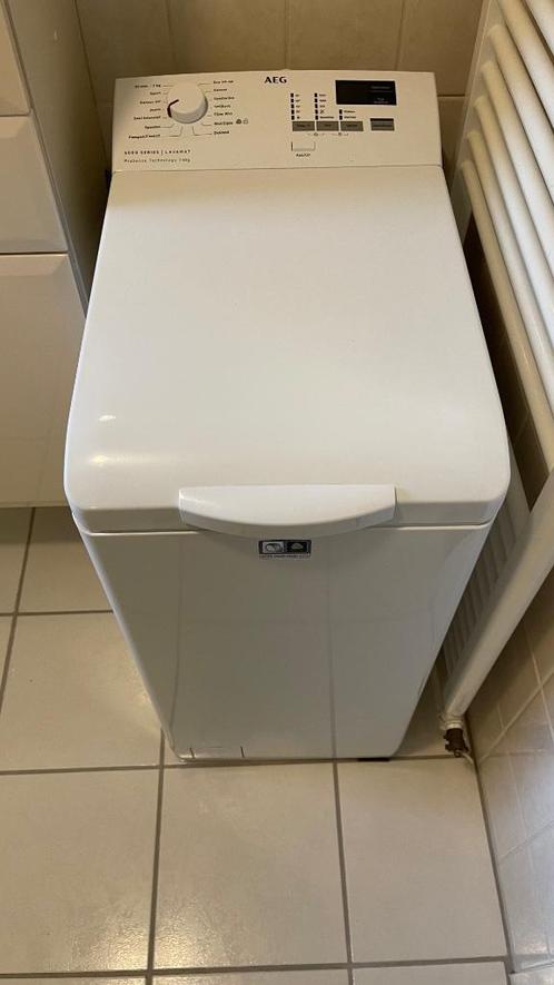 Bovenlader AEG L6TBN62K, Witgoed en Apparatuur, Wasmachines, Zo goed als nieuw, Bovenlader, 6 tot 8 kg, 85 tot 90 cm, 1200 tot 1600 toeren