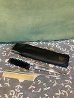 Vintage etui met verzilverde kam en borstel (290424), Antiek en Kunst, Ophalen of Verzenden