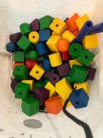 Houten speel blokken in diverse kleuren., Gebruikt, Ophalen of Verzenden, Rij- of Hobbelspeelgoed