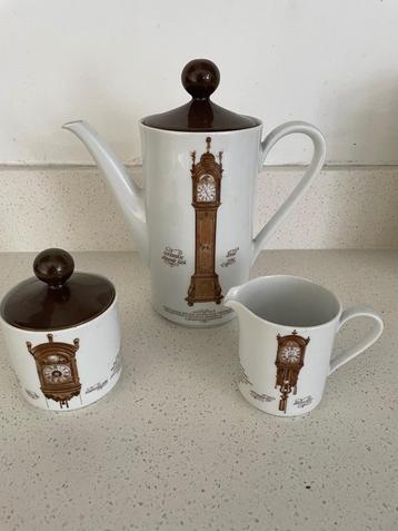 Koffie set Mitterteich Porzelan- koffiekan + suiker en melk beschikbaar voor biedingen