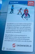 Snowworld 25% kortingsbon, Tickets en Kaartjes, Kortingen en Cadeaubonnen, Drie personen of meer, Kortingsbon
