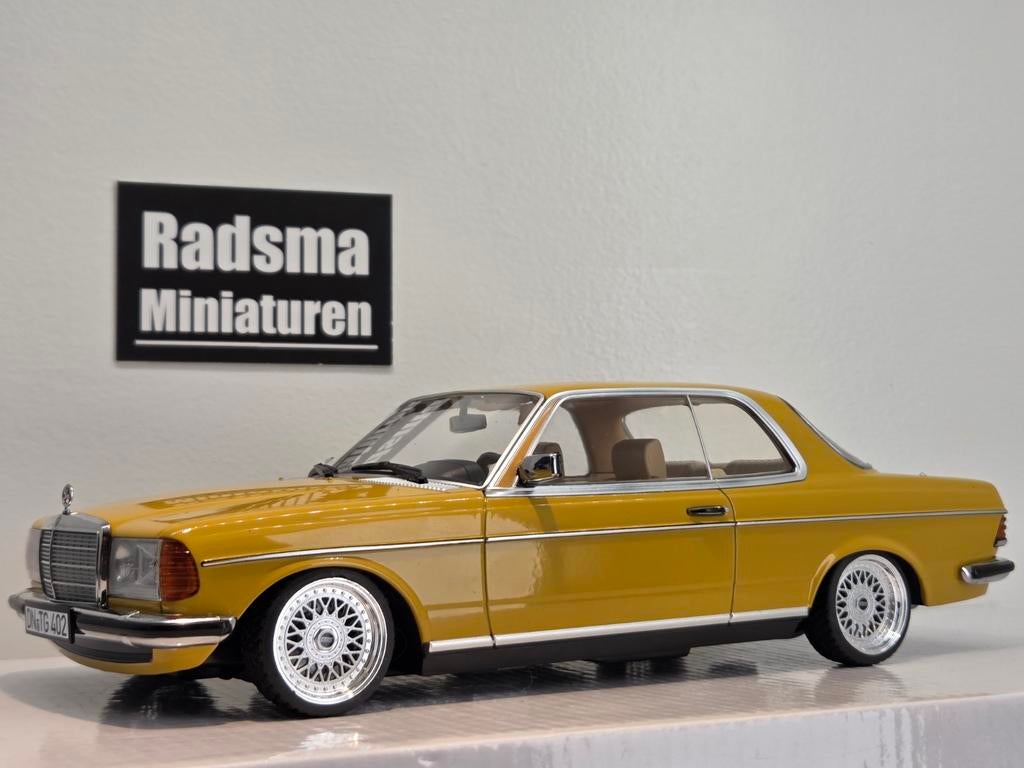 Mercedes-Benz W123 Coupe - Verlaagd + BBS - 1:18 Noref, Hobby en Vrije tijd, Modelauto's | 1:18, Auto, Norev, Ophalen of Verzenden