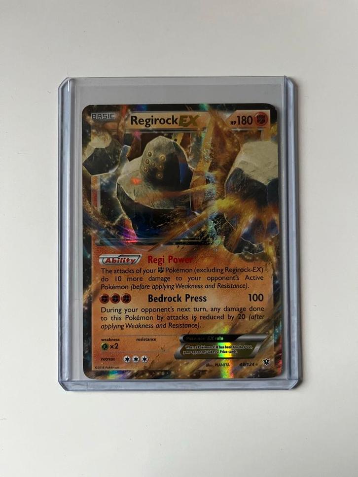 Regirock EX #43 - Pokémon, Hobby en Vrije tijd, Verzamelkaartspellen | Pokémon, Zo goed als nieuw, Losse kaart, Foil, Ophalen of Verzenden