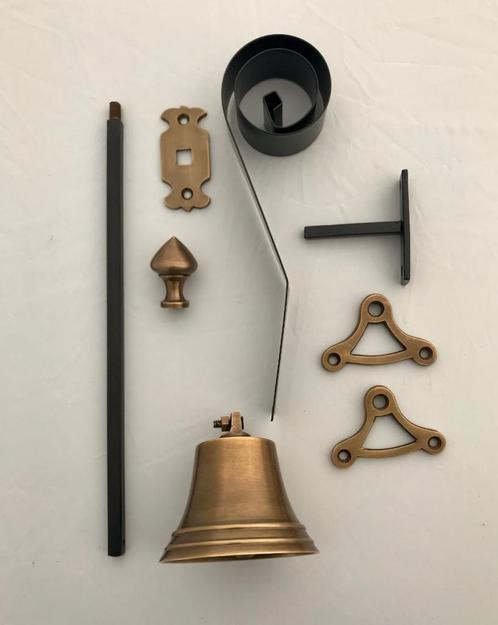Trekbel,deurbel,bel,oudebel,authentieke bel Trekbel Messing, Antiek en Kunst, Antiek | Woonaccessoires, Ophalen of Verzenden