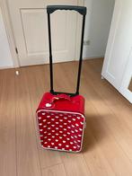 Kinderkoffer rood met hartjes, Wieltjes, Hard kunststof, Minder dan 50 cm, Ophalen of Verzenden