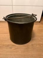 Antiek houtbak emmer rood koper, Antiek en Kunst, Ophalen of Verzenden