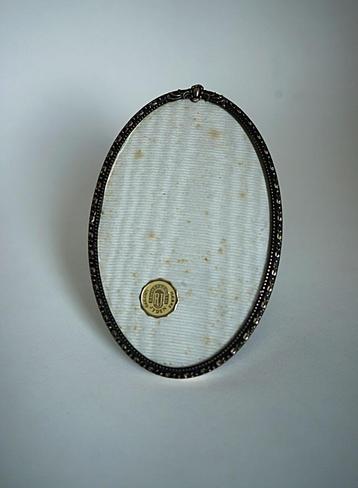 vintage ovaal fotolijst Jyden Denmark bol glas zilverkleurig beschikbaar voor biedingen