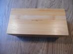 Nieuwe houten gevulde theekist van Puka 6 vakjes 24-12-10 cm, Ophalen of Verzenden, Nieuw