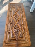 Bijzondere salontafel Surinaams houtsnijwerk vintage 50/60, Ophalen, Minder dan 50 cm, Gebruikt, 100 tot 150 cm