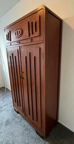 Art deco handgemaakte eiken houten kast 178x100x40 cm, Antiek en Kunst, Antiek | Meubels | Kasten, Ophalen