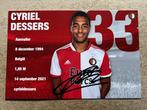 Feyenoord spelerskaart Dessers met handtekening, Ophalen of Verzenden, Zo goed als nieuw, Feyenoord, Spelerskaart
