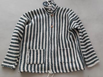 Dikke, warme geweven cardigan/jasje met boordje, M/V/K beschikbaar voor biedingen
