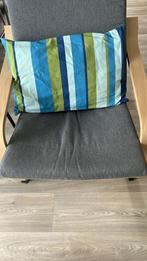 Gratis 2 gestreepte blauwe kussens, Huis en Inrichting, Ophalen, Gebruikt, Blauw, Rechthoekig