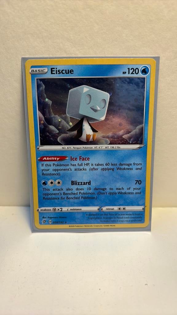 Eiscue 054/192 holo cosmos rebel clash pokemon kaart, Ophalen of Verzenden, Nieuw, Boosterbox