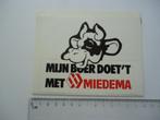 sticker oud MIEDEMA BOER koe landbouw retro agri aardappel, Verzenden, Zo goed als nieuw, Bedrijf of Vereniging
