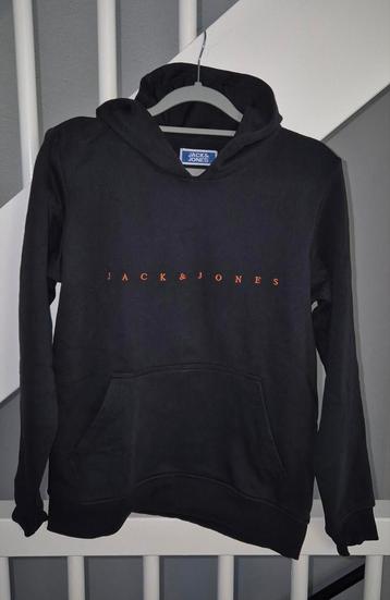 Jack & Jones Hoodie maat 164 zwart/oranje ZGAN beschikbaar voor biedingen