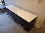 Dressoir Credenza, Knoll, Carrara marmer, Ophalen, Gebruikt, 150 tot 200 cm, Metaal