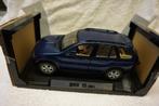 BMW X5 2001 1:18 Blauw Motor Max Premium, Ophalen of Verzenden, Gebruikt, Motor, Maisto