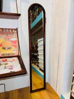 Vintage langwerpige houten spiegel wandspiegel, Huis en Inrichting, Woonaccessoires | Spiegels, Ophalen