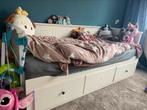 Ikea hemnes bed uitschuifbaar, Huis en Inrichting, Ophalen, Wit, Tweepersoons, 80 cm