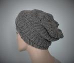 Beanie Grijs Tweed, Handgemaakt, Verzenden, Nieuw, Muts
